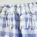 Tassels N Lace Tassel and lace blue gingham top - size M - NWT Photo 3