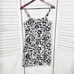 Far Away Tropical Floral Print A Line Sundress Cream Black Small Photo 7