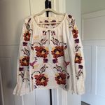 Sézane Sezane BERTILLE BLOUSE floral embroidered long sleeve tie neck Photo 1