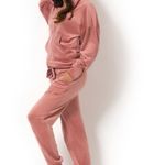 Felina Pink Velour Track Pants & Joggers Photo 2