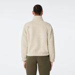 FIGS On-Shift High Pile Fleece Bomber Jacket in Bone, Size X-Small Photo 7