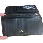 Betsey Johnson  Black Wallet Heart‎ Accent Zip Around Clutch Purse Photo 5