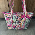 Vera Bradley Retired Wildflower Paisley Pink Tote Bag RARE Photo 4