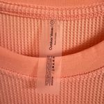 Outdoor Voices  Orange Melon Waffle Crew Neck Long Sleeve Shirt Women's Small NWT Photo 3