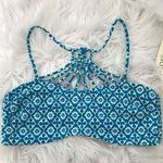 Tori Praver Swimwear Tori Praver Seafoam Teal Blue Moroccan Boho Macrame Bikini Swim Top New S XL new Photo 0