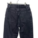 Abercrombie & Fitch Abercrombie Curve Love 90s Straight Jeans Women’s Size 26 Black High Rise Frayed Photo 5