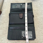 Brighton  BROWN CROC LEATHER FULL WALLET W/HEART/SILVER ADORNMENTS CHECK/CC/BILLS Photo 9