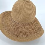 J. Crew Women's Straw Woven Textured Floppy‎ Sun Shade Hat Tan Size Medium Photo 2
