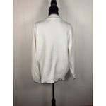 Anthropologie luna ivy sweater cardigan white black stitching m/l NWT Photo 1