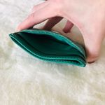 Coach Colored Denim Quilted Essential Card Case, Green Ivy Photo 2