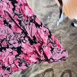 Vintage Pink Paisley Floral Layered Midi Skirt Size M Photo 1