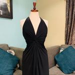 BCBGMAXAZRIA Maxi Open Leg Open Back Black Dress Size XS Photo 2