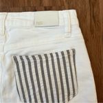 Paige Women’s Cindy Petite White Noise Denim Seersucker Pockets Grand Hem Shorts Photo 5