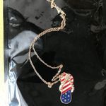 Patriotic Flip Flop Necklace 16" Chain Beach New Photo 5