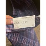 Cato Est. 1946  Blue Plaid Cropped Pants New 10 Contemporary Mid Rise Photo 3