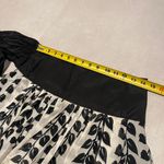 ZARA  women size small black and white floral basic 70% cotton 30% silk skirt Photo 13