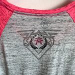 American Fighter  White, Black, & Neon Pink Quarter Sleeve Shirt Photo 6