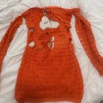 Generation Outcast Clothing Outcast Clothing Orange Crochet Mini Dress Photo 2