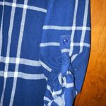 Liz Claiborne NEW Woman’s blue and white 100% cotton flannel nightshirt sleepwear never wore Photo 3