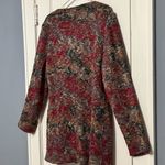 Talbots long sweater jacket colorful artsy patchwork look wool blend size XL Photo 3