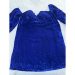 Line and Dot  Blue Velvet Strapless V-Neck Mini Dress Size XS Photo 5