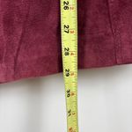 Dennis Basso  Suede Vest Womens Sz 1X Plus Genuine Leather Wine Burgundy Full Zip Photo 7