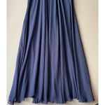 Badgley Mischka  sz 6 navy blue maxi long  formal‎ gown Photo 5