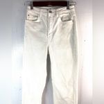 ZARA  4 Women's High Rise Raw Hem Jeans - White Photo 2