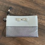 Victoria's Secret Victoria’s Secret silver metallic cosmetic bag with bow accent New Photo 6