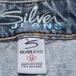 Silver Jeans Ana Denim Skirt-Size 29-Asymmetrical Seam-Raw Hem-Embroidered Photo 8