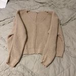 Tilly's Cream V Neck Sweater  Photo 0