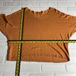 Made in Italy Sweater Top Womens Large Orange 3/4 Sleeve Dolman V Photo 1