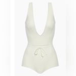 Solid & Striped  Ivory Plunge One Piece Swimsuit Photo 3