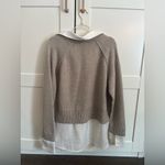 Elan  Cream Effortless Layered Sweater Top Size Medium Minimalist Chic Workwear Photo 3