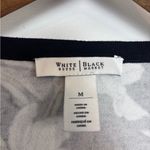 White House | Black Market  WHBM Floral Black Pink Snap Front Cardigan Sweater Photo 4