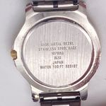 Anne Klein Vintage Women’s Stainless Steel Japan Watch Silver Gold Leather Watch Photo 10