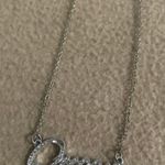 1. State Queen Diamanté Cursive Silver Necklace  Photo 5