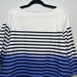Talbots  Striped Hombre Top Womens 2X Breathable 100% Cotton Stretch 3/4 Sleeve Photo 7