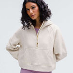 Lululemon Scuba Oversized Half-Zip Hoodie Size XL/XXL in Heathered Bone/Gold Photo 0