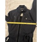 Esprit  Size LWomen's Wool Blend Belted Coat Jacket Gunflap‎ Zip Snap Black Photo 3