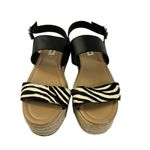 Steve Madden Fifer Black and Zebra Platform Espadrilles Sz 9.5 Photo 4