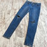 Bershka Distressed Denim Skinny Jeans Size 6 Photo 2