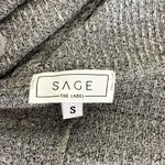 Sage The Label Gray Ribbed Knit Open Front Half Sleeve Cardigan Photo 4