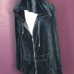 Juicy Couture  Velvet Navy Blue Logo Jacket Size L Photo 2