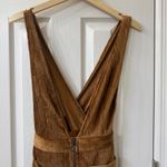 Moon River Corduroy Mini Dress Caramel Brown XS Sleeveless Pockets Photo 2