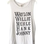 White Crow  Sleeveless Tissue T-Shirt Waylon Willie Merle Johnny Shirt size small Photo 1