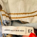 PacSun Two Tone Icon High Rise Denim Cut Off Button Fly Shorts 23 Photo 5