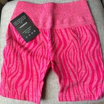 NWT XS pink zebra print workout spandex shorts Photo 2