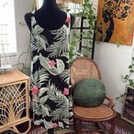 Bishop Street Tropical Floral Sleeveless Hawaiian Dress Size L Photo 1