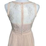 Maniju Lace Embellished Chiffon Maxi Dress Blush Pink Size Medium NWT Photo 3